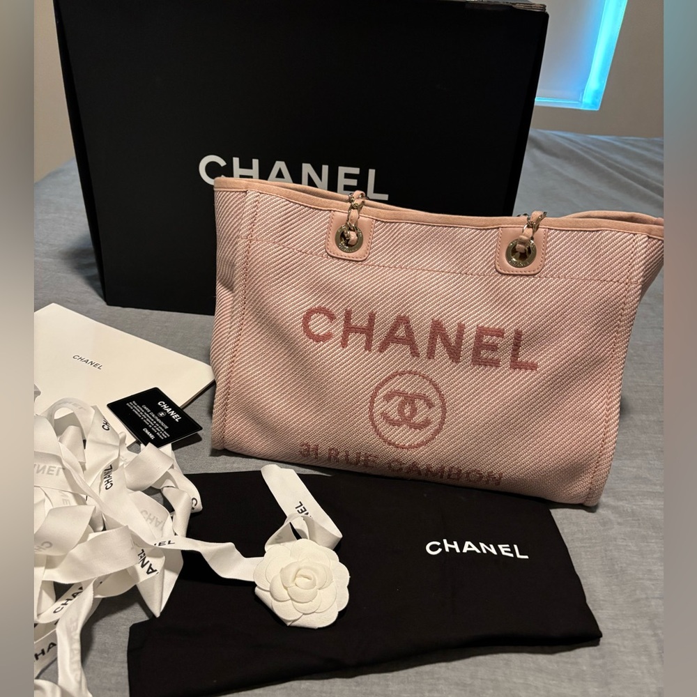 Chanel Deauville Pink Tote Bag